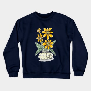 Yellow Flowers Crewneck Sweatshirt